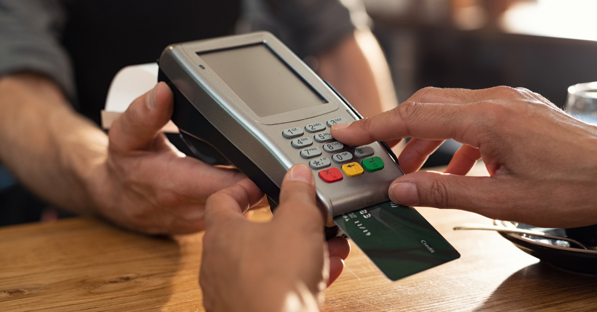 credit card in a credit card reader