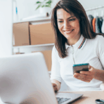 Small Business Owner Using Fintech Tools