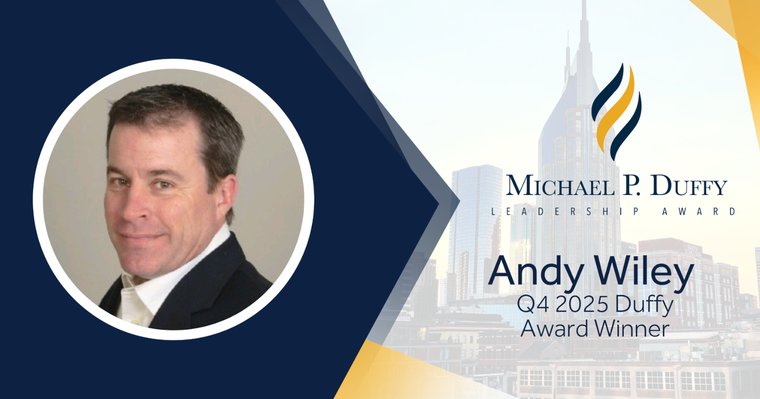 Announcing the Q4 2025 Duffy Award Winner: Andy Wiley!